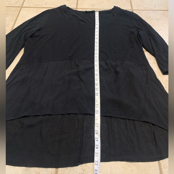 Orientique Naturally Australian Black Tunic Top 2X Plus Size - Picture 5 of 5